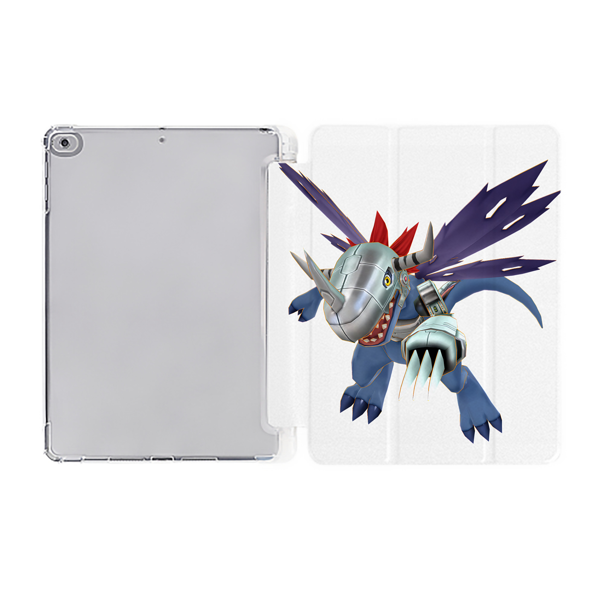 （画像用） Digimon デジタルモンスター/デジモン IPad ケース ペン収納付き 三つ折りスタンド PUレザー×シリコン 対応機種9.5/10.5/10.9インチ